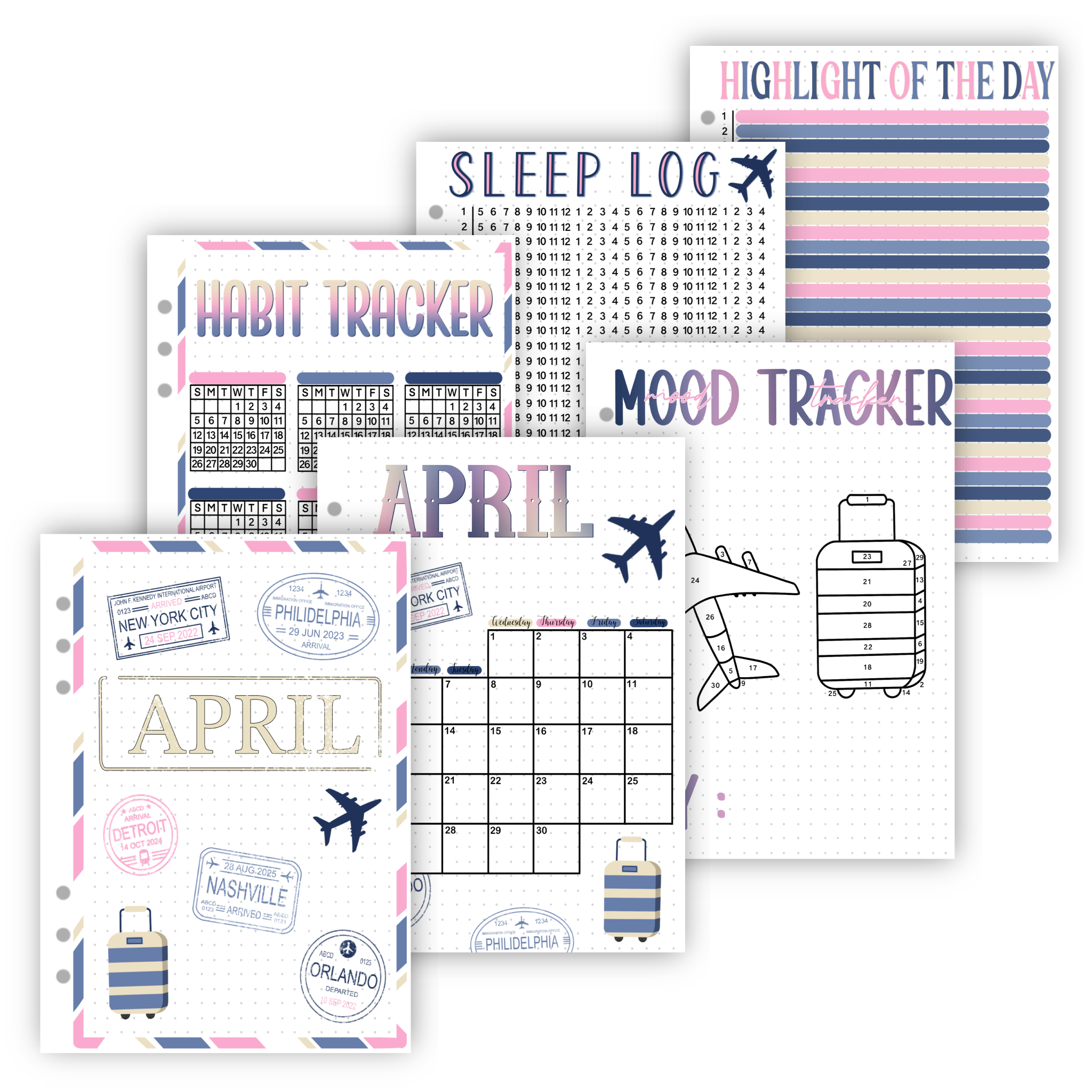 Premade Bullet Journal Spreads | 2026 Full Year