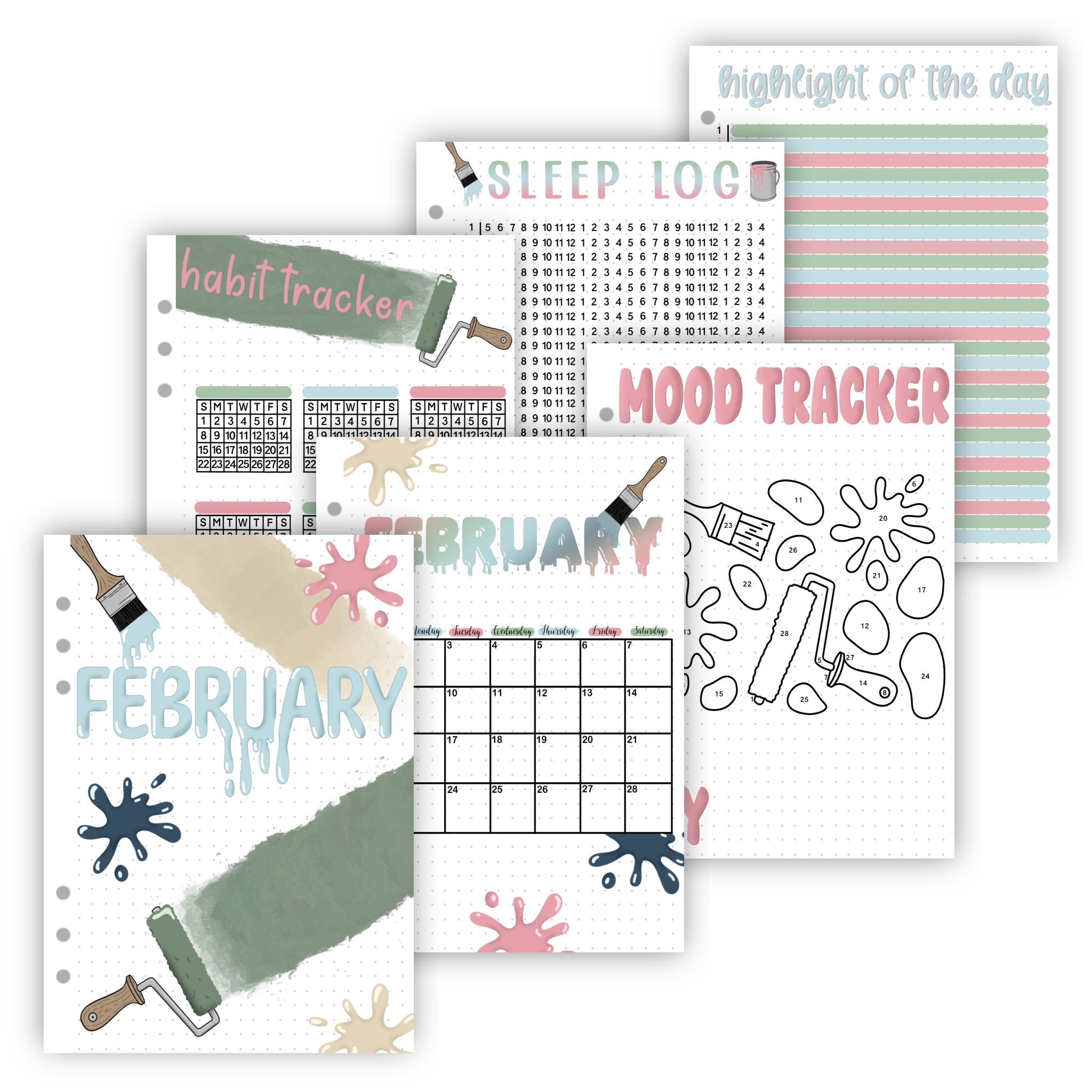 Premade Bullet Journal Spreads | 2026 Full Year