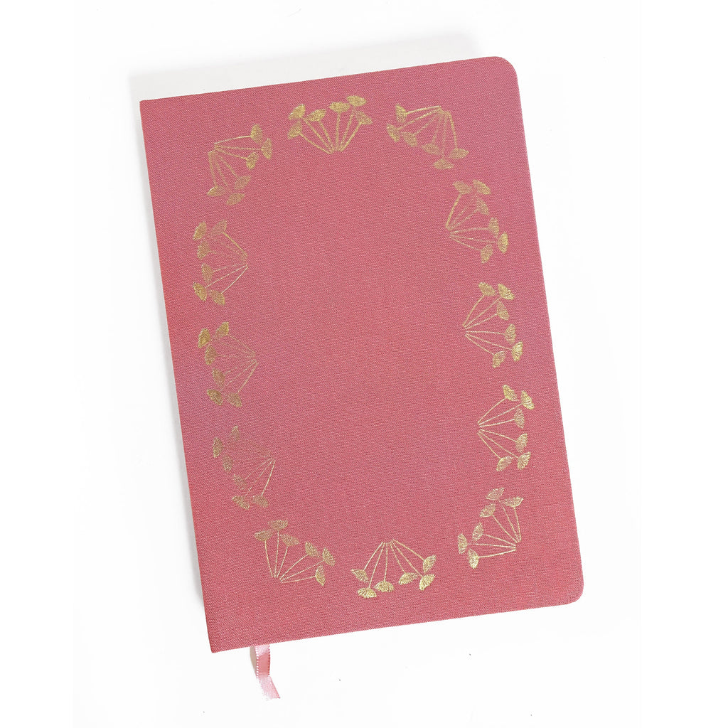 Queen Anne's Lace Foil Stamped Linen Notebook
