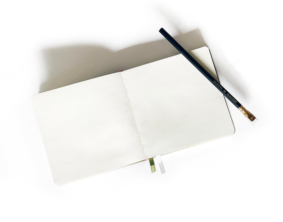 Vintage Bow Foil Embossed Square Linen Notebook
