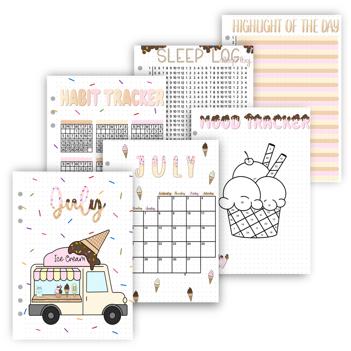 Premade Bullet Journal Spreads | 2026 Full Year