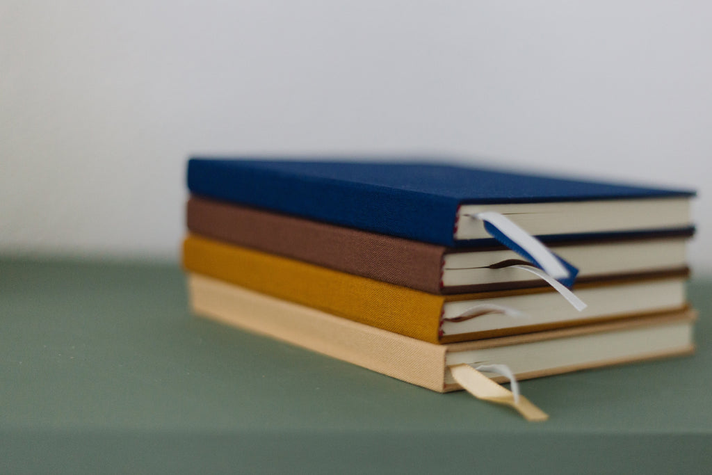 Vintage Bow Foil Embossed Square Linen Notebook
