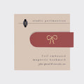 Gold Vintage Bow Foil Embossed Magnetic Bookmark